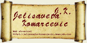 Jelisaveta Komarčević vizit kartica
